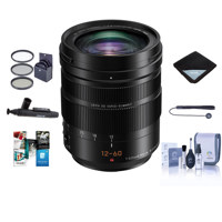 

Panasonic Lumix G Leica DG Vario-Elmarit 12-60mm F/2.8-4.0 Aspherical Lens for Micro 4/3 Mount, Black - Bundle With 62mm Filter Kit, Lens Wrap, Cleaning Kit, Capleash, Cleaner, Software Package