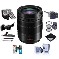 

Panasonic Lumix G Leica DG Vario-Elmarit 12-60mm F/2.8-4.0 Aspherical Lens for Micro 4/3 Mount, Black - Bundle With 62mm Filter Kit, Flex Lens Shade, LensAlign MkII Focus Calibration System And More