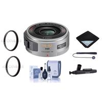 

Panasonic 14-42mm F/3.5-5.6 Lumix GX Vario Power OIS Zoom Lens, Silver, for Micro 4/3 Lens Mount Systems - Bundle With 37mm Uv Filter, 37mm CPL Filter, Lens Wrap, Cleaning Kit, Capleash, Software Package