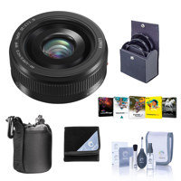 

Panasonic 20mm f/1.7 Lumix II Aspherical Lens for Micro Four Thirds Lens Mount Black - Bundle With Lens Case, 46mm Filter Kit, Lens Wrap(15x15), Cleaning Kit, Pro Software package