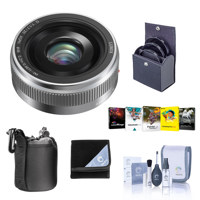

Panasonic Lumix G 20mm f/1.7 II Aspherical Lens for Micro Four Thirds Lens Mount, Silver - Bundle with Lens Case, 46mm Filter Kit, Lens Wrap (15x15), Cleaning Kit, Pro Software Package