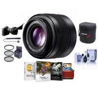 

Panasonic Lumix G Leica DG Summilux II 25mm f/1.4 Aspherical Lens for Micro 4/3 System - Bundle With Lens Case, Flex Lens Shade, 46mm Filter Kit, Cleaning Kit, Capleash II, Mac Software Package