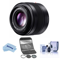 

Panasonic Lumix G Leica DG Summilux II 25mm f/1.4 Aspherical Lens for Micro 4/3 System - With HOYA 46MM Digital Filter Kit II (UV/CPL/ND8x), Cleaning Kit, Microfiber Cloth,