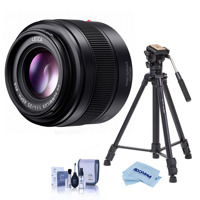 

Panasonic Lumix G Leica DG Summilux II 25mm f/1.4 Aspherical Lens for Micro 4/3 System - With Slik Sprint Pro III BH Travel Tripod with SBH-100 DQ All Metal Ball Head, Black, Cleaning Kit, Microfiber Cloth