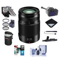

Panasonic Lumix G X Vario 35-100mm f/2.8 II POWER O.I.S. Lense - Bundle With 58mm Filter Kit, FocusShifter DSLR Follow Focus, LensAlign MkII Focus Calibration System, And More