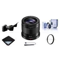 

Panasonic 42.5mm f/1.7 Lumix G Aspherical Power O.I.S. Lens for Micro Four Thirds System - Bundle with 37mm UV Filter, Flex Lens Shade, Lens Wrap, Lens CapLeash, Cleaning Kit