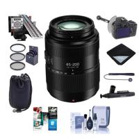 

Panasonic Lumix G Vario 45-200mm f/4-5.6 II POWER OPTICAL I.S. Lens for Micro Four Thirds - Bundle With 52mm Filter Kit, FocusShifter DSLR Follow Focus, LensAlign MkII Focus Calibration System, And More