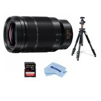 

Panasonic Lumix G Leica DG Vario-Elmarit 50-200mm F/2.8-4 Asph, Power OIS Lens for Micro 4/3rd - Bundle With Vanguard 264AB-100 4-section Aluminum Tripod with SBH-100 QR BalHead Black, 16GB SDHC Card