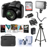 

Panasonic Lumix DC-FZ80 Digital Point & Shoot Camera - Bundle With 32GB SDHC Card, Camera Bag, Spare Battery, Tripod, Video Light, Cleaning Kit, Card Reader, Memory Wallet, Software Package, Shoe V-Bracket
