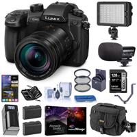 

Panasonic Lumix DC-GH5 Mirrorless Camera Black with Leica DG Vario 12-60mm F/2.8-4.0 O.I.S Lens - Bundle With 128GB Memory Card, 2x Spare Battery, Camera Case, 62mm Filter Kit, Software Package, Video Light, Microphone And More