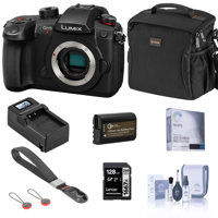 

Panasonic Lumix GH5 II Mirrorless Digital Camera Body Bundle with 128GB SD Card, Bag, Extra Battery, Charger, Wrist Strap, Screen Protector, Cleaning Kit