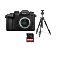 

Panasonic Lumix DC-GH5s Mirrorless Camera Body - Bundle With Vanguard 264AB-100 4-section Aluminum Tripod with SBH-100 QR BallHead Black, 32GB SDHC U3 Card