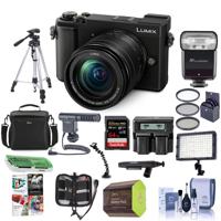 

Panasonic Lumix DC-GX9 20.3MP Mirrorless Digital Camera with 12-60mm F3.5-5.6 Lens Black - Bundle with Camera Bag, 64GB SDXC Card, Zoom Flash, Spare Battery, Tripod, Shotgun Mic, Video Light, More
