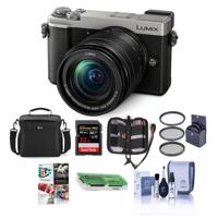 

Panasonic Lumix DC-GX9 20.3MP Mirrorless Camera with 12-60mm F3.5-5.6 Lens, Silver - Bundle with Camera Bag, 32GB SDHC U3 Card, Cleaning Kit, Memory Wallet, Card Reader, 58mm Filter Kit, Software Package