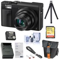 

Panasonic Lumix DC-ZS70 Digital Camera Black - Bundle With Panasonic Kit DMW-BLG10 Batt./DMW-BTC9 Charger, Tripod, 16GB SDHC Card, Camera Case, Peak Camera Wrist Strap, Screen Protector, Cleaning Kit