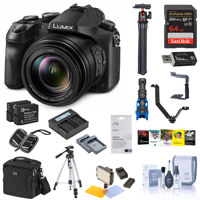 

Panasonic Lumix DMC-FZ2500 Digital Camera - Bundle With Camera Case, 64GB SDxC U3 Card, 2x Spare Battery, Tripod, Video Light, Flip Flash Bracket, Shotgun Mic, Memory Wallet, Software Package, and More