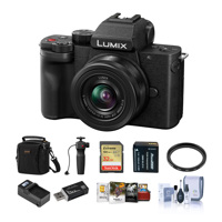 

Panasonic Lumix DC-G100 Mirrorless Camera Black with 12-32mm Lens & Tripod/Grip Bundle with 32GB SD Card, Bag, Extra Battery, Charger, UV Filter, Corel PC Software and Accessories