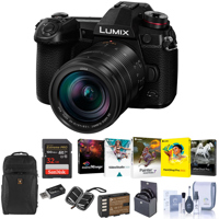 

Panasonic Lumix G9 Mirrorless Camera, Black with Lumix G Leica DG Vario-Elmarit 12-60mm F/2.8-4.0 Lens - Bundle With 32GB SDHC U3 Card, Spare Battery, Camera Case, Cleaning Kit, Software Package And More