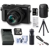 

Panasonic Lumix DC-LX100 II Digital Point & Shoot Camera with 24-75mm LEICA DC Lens, Black - Bundle With Panasonic Kit DMW-BLG10 Batt./DMW-BTC9 Charger, Tripod, 64GB U3 SDXC Card, Camera Case, And More