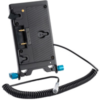 

IndiPRO Gold Mount Battery Plate with 15mm Rod Mount & Coiled Cable for BMPCC 4K/6K, 18-40"
