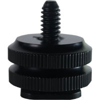 

IndiPRO Male Hot Shoe to 1/4"-20 Male Post Adapter for Female Hot Shoe and 1/4"-20 Female Thread