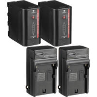 

IndiPRO 2x NP-F980 6600mAh Li-Ion Batteries & 2x NP-F Series Single Battery Charger Kit