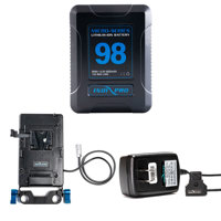 

IndiPRO Micro-Series 98Wh V-Mount Li-Ion Battery Kit for Blackmagic Pocket Cinema Camera 6K/4K with 15mm Rod, D-Tap Pro Battery Charger