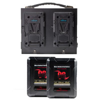 

IndiPRO 2x Micro-Series 98Wh V-Mount Li-Ion Batteries and Fusion Dual V-Mount Charger Kit for RED Camera