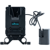 

IndiPRO Ultra Mini V-Mount Adapter Plate with 15mm Rod Clamp for Canon LP-E6 Powered Devices