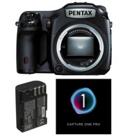 

Pentax 645Z Medium Format SLR Camera Body, 51 Megapixel, 3 FPS, Full HD Movies Bundle with Capture One Pro Photo Editing Software, Extra Battery
