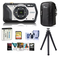 

Ricoh G900 Digital Camera - Bundle With Lowepro Tahoe 25 II Case, 64GB SDXC Memory Card, FotoPro UFO 2 Flexible Tripod, Spare Battery, Cleaning Kit, Software Package