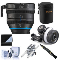 

IRIX Cine 15mm T2.6 Lens with Sony E-Mount, Feet - Bundle with Tilta Titlaing Mini Follow Focus, Universal Baseplate System with 15mm Rods, Case, Wrap, Lens Cleaner, Cleaning Kit