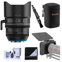 

IRIX Cine 45mm T1.5 Lens with Sony E-Mount, Feet - Bundle with SmallRig Lightweight Matte Box, Lens Case, Wrap, Lens Cleaner, Cleaning Kit