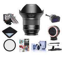 

IRIX 15mm f/2.4 Blackstone Lens for Canon EF - Manual Focus - Bundle With 95mm Uv Filter, LensAlign MkII Focus Calibration System, FocusShifter DSLR Follow Focus, And More