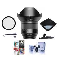 

IRIX 15mm f/2.4 Blackstone Lens for Nikon DSLR Cameras - Manual Focus - Bundle With 95mm Uv Filter, Lens Wrap (19x19), Cleaning Kit, Capleash II, Lens Pen Lens Cleaner, Software Package