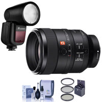 

Sony FE 100mm F2.8 STF GM (G Master) OSS E-Mount Lens - Bundle With Flashpoint Zoom Li-on X R2 TTL On-Camera Round Flash Speedlight, 72mm Filter Kit, Cleaning Kit