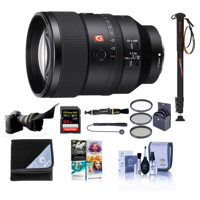 

Sony FE 135mm F1.8 GM (G Master) Full Frame E-Mount Lens - Bundle With 82mm Filter Kit, Flex Lens Shade, Lens Wrap, 64GB SDXC U3 Card, Vanguard VEO AM-324 Aluminum Monopod, PC Software Pack, And More