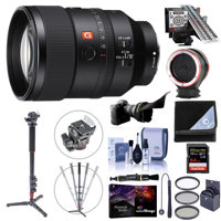 

Sony FE 135mm F1.8 GM (G Master) Full Frame E-Mount Lens - Bundle With 3 Pod 4 Section Aluminum Monopod, Peak Lens Changing Adapter, 64GB SDXC U3 Card, LENSALIGN MkII Focus Calibration System, More