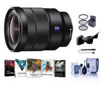 

Sony Vario-Tessar T* FE 16-35mm F4 ZA OSS E-Mount Lens - Bundle with 72mm Filter Kit (UV/CPL/ND2), Adjustable Flexible Lens Shade, Cleaning Kit, Capleash II, PC Software Package