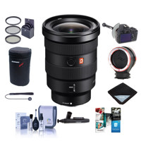 

Sony FE 16-35mm f/2.8 GM (G Master) E-Mount Lens - Bundle With 82mm Filter Kit, FocusShifter DSLR Follow Focus, Peak Lens Changing Kit Adapter, Lens Case, , Software Package, And More