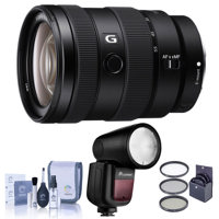 

Sony E 16-55mm f/2.8 G Lens - Bundle With Flashpoint Zoom Li-on X R2 TTL On-Camera Round Flash Speedlight, 67mm Filter Kit, Cleaning Kit