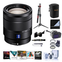 

Sony Vario-Tessar T* E 16-70mm F4 ZA OSS, E-Mount Lens - Bundle With FocusShifter DSLR Follow Focus, Flex Lens Shade, Table Top Tripod, 55mm Filter Kit, Lens case, Software Package, And More