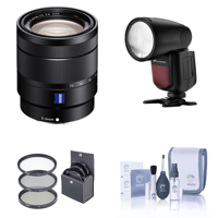 

Sony Vario-Tessar T* E 16-70mm F4 ZA OSS, E-Mount Lens - Bundle With Flashpoint Zoom Li-on X R2 TTL On-Camera Round Flash Speedlight, 67mm Filter Kit, Cleaning Kit