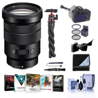 

Sony E PZ 18-105mm F4.0 G OSS E-Mount Lens - Bundle With FocusShifter DSLR Follow Focus, Flex Lens Shade, Table Tripod, 72mm Filter Kit, Cleaning Kit, Lens Wrap, Cleaner, Capleash, Software