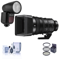 

Sony E PZ 18-110mm F4.0 G OSS E-Mount Lens - Bundle With Flashpoint Zoom Li-on X R2 TTL On-Camera Round Flash Speedlight, 95mm Filter Kit, Cleaning Kit