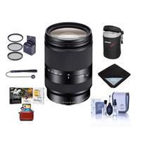 

Sony 18-200mm f/3.5-6.3 OSS LE E-Mount Lens Bundle with 62mm Filters & Pro Software - 62mm Filter Kit, Soft Lens Case, Lens Wrap (19x19), Cleaning Kit, Lens Capleash, Mac Software Package