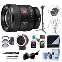 

Sony FE 24mm F/1.4 GM (G Master) E Mount Lens - Bundle With 67mm Filter Kit, Aluminum Photo/Video Monopod, Peak Lens Changing Kit Adapter, Flex Lens Shade, Lens Wrap, Software Package, And More