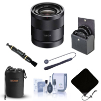 

Sony Sonnar T* E 24mm F/1.8 ZA E-Mount Lens - Bundle with 49mm Filter Kit, Soft Lens Case, Lens Wrap (15x15), Cleaning Kit, Lens Cleaner, Capleash II