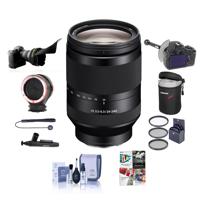 

Sony FE 24-240mm F3.5-6.3 OSS E-Mount Lens Bundle with 72mm Filter Kit, FocusShifter DSLR Follow Focus Lens Case, Peak Lens Changing Kit Adapter, Cleaning Kit, Software Package And More