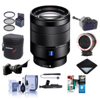 

Sony Vario-Tessar T* FE 24-70mm f/4 ZA OSS E-Mount Lens Bundle With FocusShifter DSLR Follow Focus - Peak Lens Changing Kit Adapter - Flex Lens Shade, 67mm Filter Kit, And More